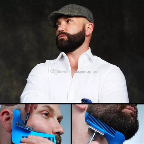 2018 with package Beard Bro Shaping Tool Styling Template BEARD SHAPER Comb for Template Beard Modelling Tools 10 COLORS aa189-194 20180523