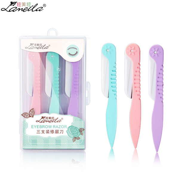 LAMEILA Mini Eyebrow Trimmer 3PCS Safe Makeup Knife Blade Women Face Hair Removal Scraper Shaver Makeup Beauty Tools