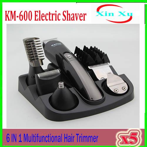 KM-600 Professional Hair Clipper Trimmer Electric Shaver Beard Trimmer Hair Razor For Men Hair Cutting Shaving Machine 5pcs ZY-TX-02