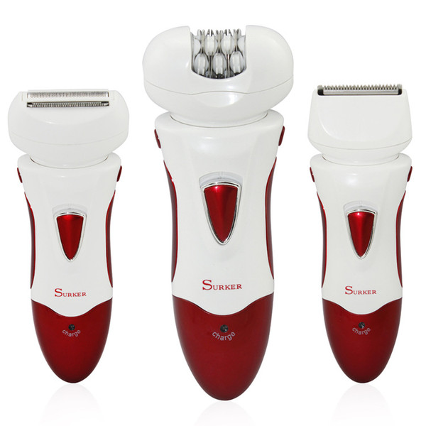 3 in 1 electric Lady Epilator women body Hair Removal Rechargeable AC220V bikini shave razor woman shaving clipper face hair remover