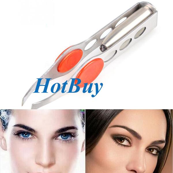 Mini Light Eyelash Removal Tweezer Clip Make Up Led Eyebrow Hair Beauty Tool #3866