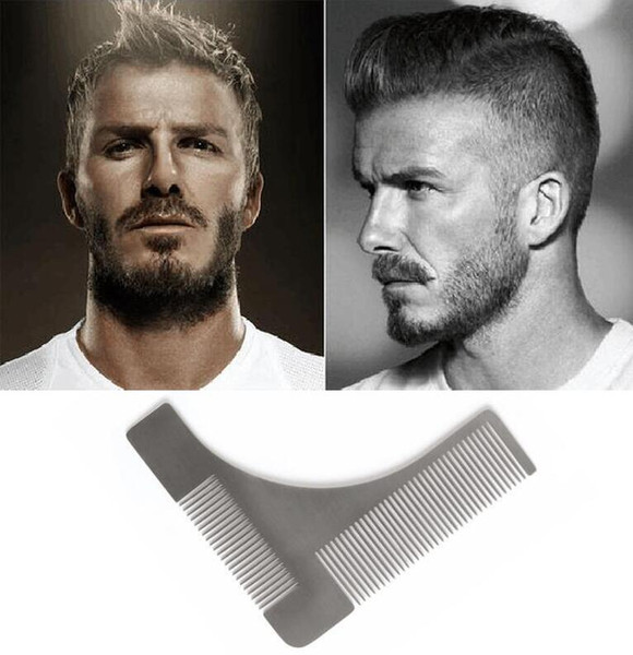 ePacket Fast Shipping New Perfect Lines & Symmetry Stainless steel Beard Shaping Template Comb Trim Tool