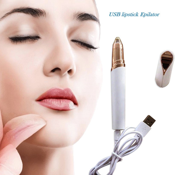 white USB cable Portable Size Brows Electric Eyebrow Remover Shaver Painless Hair Remover Face Brow Epilator