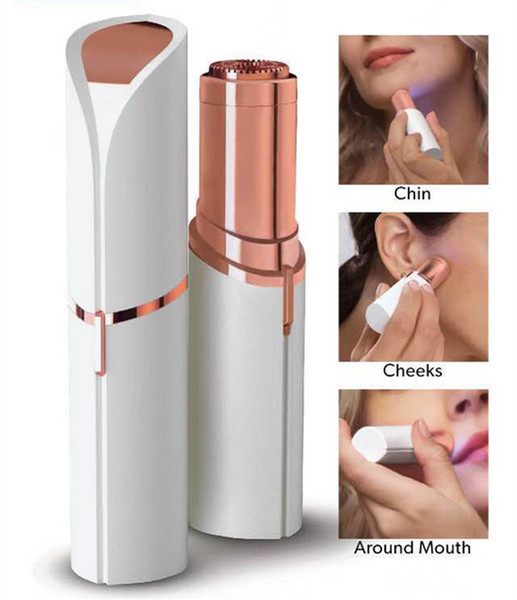 Dropshipping Lipstick Facial Hair Remover Face Hair Removal Epilator Painless 18K Gold Plated Remover