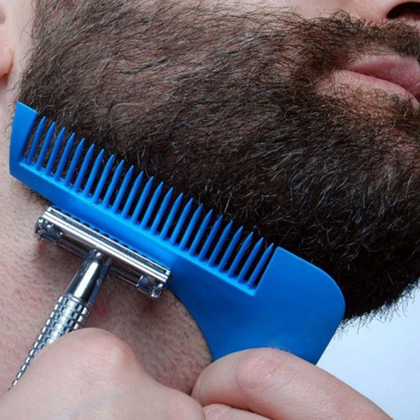 New Comb Beard Shapper Shaping Tools Gentleman Trim Template Hair Cut Molding Trimmer Beard Brush Comb Tool