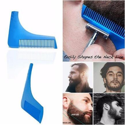 10 Colors Beard Bro Beard Shaping Tool for Perfect Lines Hair Trimmer for Men Trim Template Hair Cut Men Modelling Comb CCA7659 100pcs