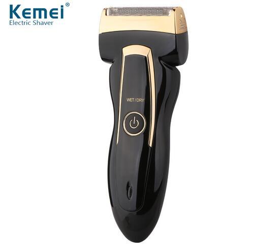 Kemei KM-858 Rechargeable Rotary Men's Electric Shaver Reciprocating Electric Travel Use Safe Shaver for Men with EU Plug