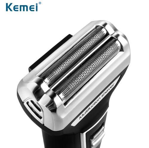 Kemei km-6559 3 In 1 Multifunction Electric Shaver Hair Clipper Nose Trimmer Dual Blade USB Charging Shaving Razor Men's Face Care