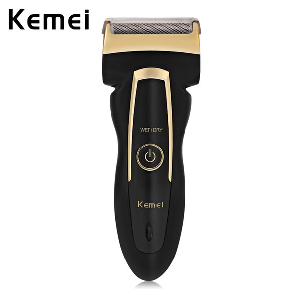 Kemei Electric Shaver Safe Rechargeable Rotary Beard Trimmer Shaving Machine Travel Use Twin Heads Shaver for Men KM-858