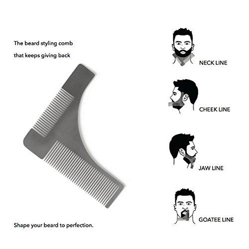 bro-beard shapping Stainless steel Beard Styling & Shaping Template Comb Trim Tool Perfect for Lines & Symmetry