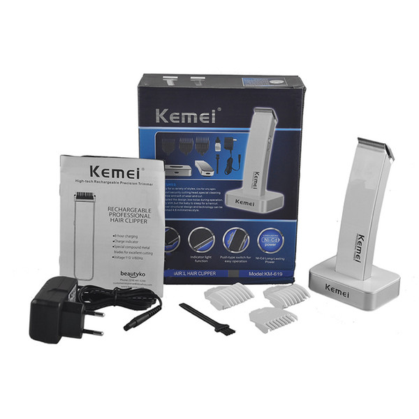 2 Colors Style Kemei KM-619 Rechargeable Hair Clipper Electric Shaving Razor Barber Cutting Beard Trimmer Haircut Set 0604059