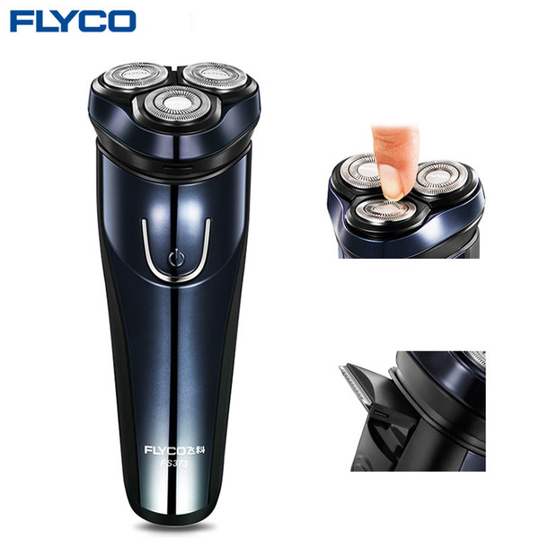 Flyco Máquina De Afeitar Eléctrica Flex De Afeitar La Cabeza 3 Seco Mojado Afeitado Lavable Principal Sub-de Doble Cuchilla