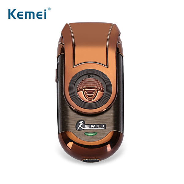 Kemei Portable Electric Shaver 3D Double Floating Rechargeable Beard Razor Reciprocating Shaver Travel Supply for Men