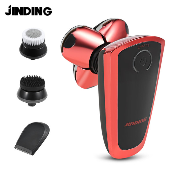 JINDING 4 In 1 Electric Shaver Rechargeable Men Hair Trimmer 3D Floating Design Washable Facial Cleansing Razor Shaving Machine JD - 603 BB