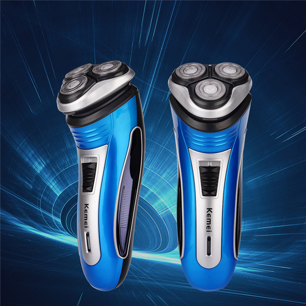 Kemei KM-2801 Comfortable Rechargeable Triple Floating Heads Electric Razor Shaver Beard with Trimmer for Men