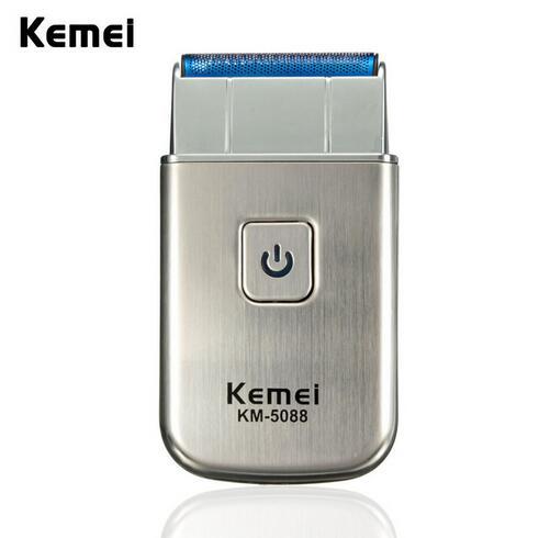 Modern Kemei KM-5088 Mini Portable Men's Electric USB Rechargeable Cordless Beard Shaver Razor Travel