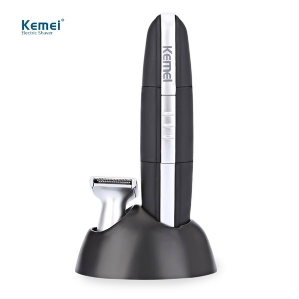 Battery Nose & Ear Trimmer Kemei KM - 600 Washable Electric Nose Hair Cleaner with Trimmer Dry Wet Dual Use for Man