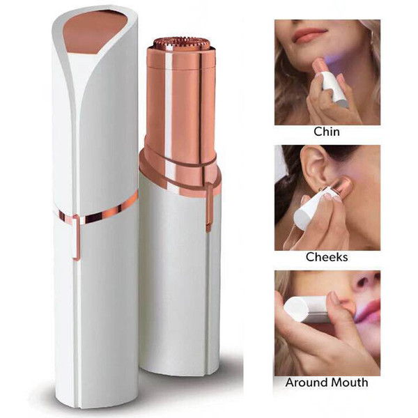 Lipstick Facial Hair Remover Face Hair Removal Epilator Painless 18K Gold Plated Remover DHL Shipping