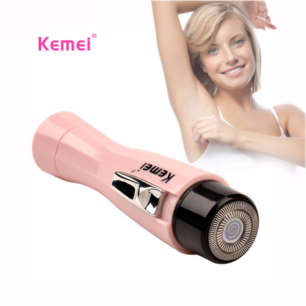 KEMEI Female Shaving Machines for Women Mini Lady Epilator Hair Removal Shaver Razor Battery Bikini Trimmer depilation BT-254