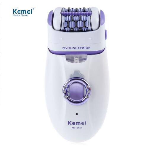 Kemei KM-2668 2 in 1 Lady Epilator Woman Rechargeable Hair Remover Electric Hair Trimmer for Armpit Bikini Leg Depilatory Shaver