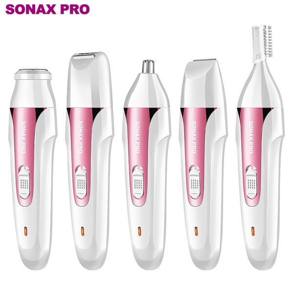 Rechargeable Painless Hair Removal Electric Trimmer Hair Epilator for Face Eyebrow Nose Armpit Legs Ladies Shaver Wet & Dry Use