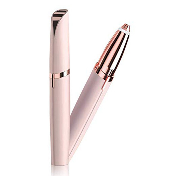 Lipstick Eye Brows Hair Remover Micro Precision 18K Gold Plated Remover Epilator Eyebrow Trimmer Shaving Machine Razor Built in LED Light