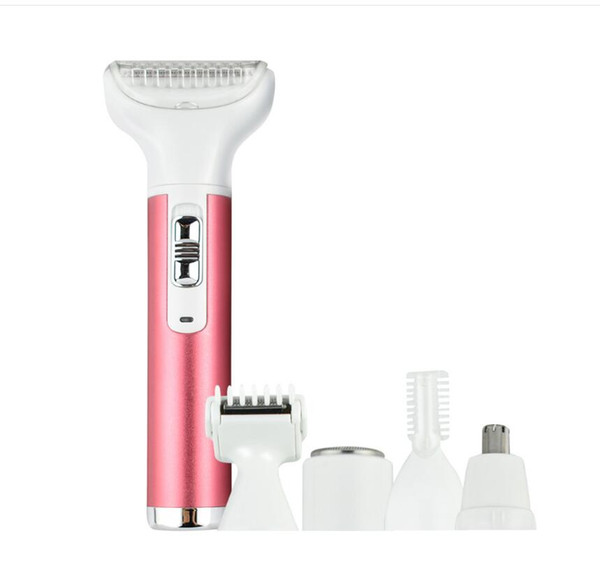 5 In 1 Women Hair Removal Shaver Lady Electric Shaving Machine Mini Trimmer Razor Bikini Trimmer for Eyebrow Face Underarm