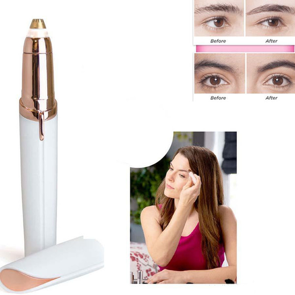 Hair Remover Mini Electric Painless Shaver Eyebrow trimmer Hot Face brow Epilator with Retail box X116