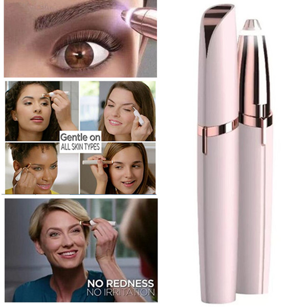 Electric Eyebrow Trimmer Women Eyebrow Shaver Instant Painless Face Brows Hair Remover Epilator USB Rechargable with box