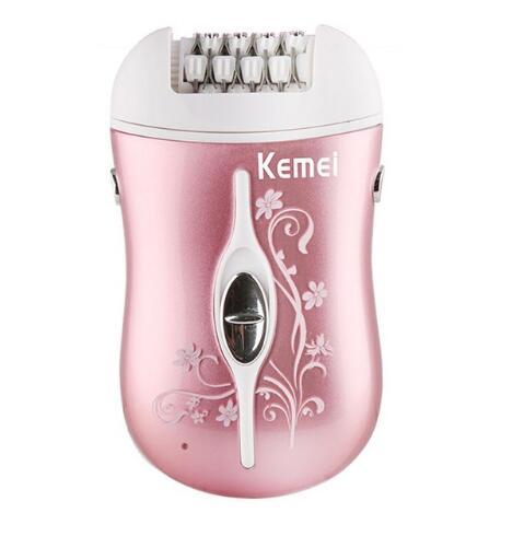 kemei km-6031 rechargeable 3 in 1 lady epilator electric hair remover hair shaver removal for women foot care trimmer device depilador