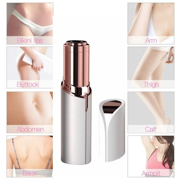 Portable Mini Electric Women Hair Remover Razor Depilator Painless Lipstick Shaver Fashion Epilator Body Facial Hair Removal