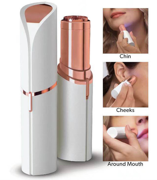 Mini Electric Epilator Shaver Lipstick Shape Face Hair Remover Facial Face Hair Removal Women Portable Painless Depilator Razor with Box