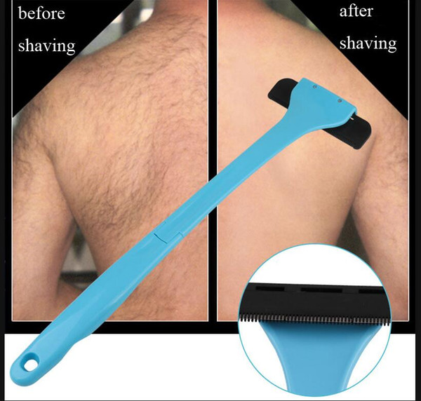 Men Manual Back Hair Shaver Blade Trimmer Do-it-yourself Whole Body Leg Back Hair Razor Long Handle Big Blade Hair Removal Razor