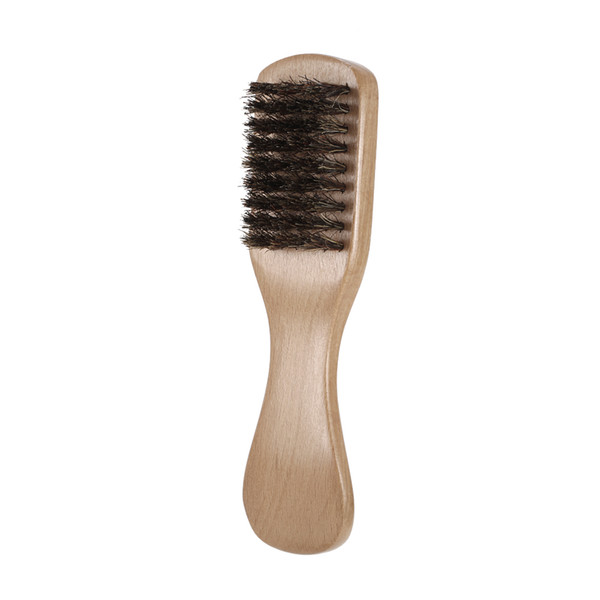 Men's Beard Brush Boar Bristle Mustache Shaving Comb Face Massage Facial Hair Cleaning Brush Beech Long Handle free shipping