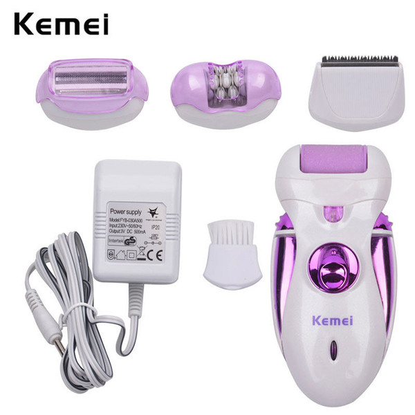 4 in 1 Rechargeable Electric Female Epilator for Underarm Bikini Hair Remover Wo