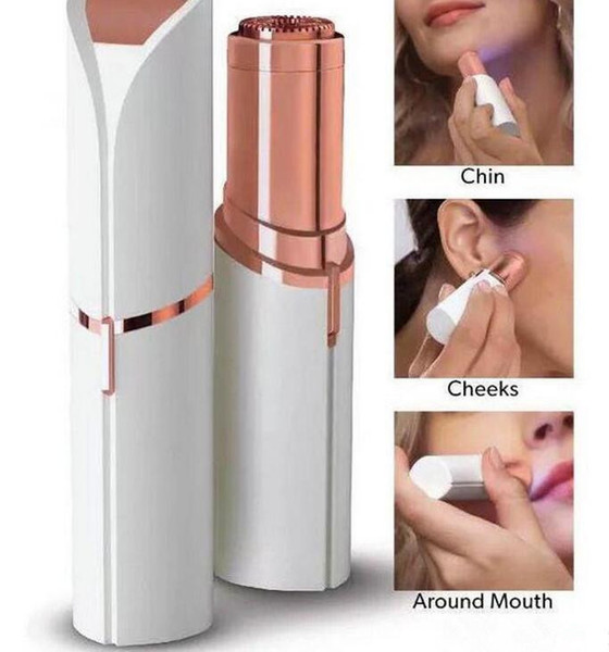 Lipstick Facial Hair Remover Face Hair Removal Epilator Painless 18K Gold Plated Remover DHL Shipping