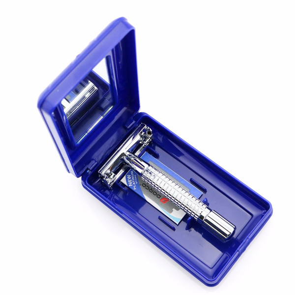 WEISHI Butterfly Shaver double edge safety razor with rotate tang Copper alloy Chromium plating 9306-G 10 SETS /LOT