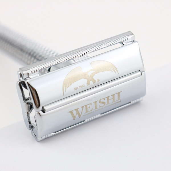 WEISHI Safety Razor Butterfly Long handle Double-edged Shaving Razor 9306FL 9306CL 9306IL Silvery Gun color Bronze NEW