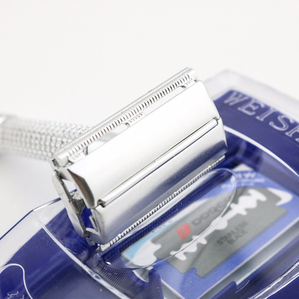 WEISHI Shaving Razor Double Edge Butterfly Safety Razor 2003-M with Travel Box Light Weight Low Weight 10 PCS/LOT NEW