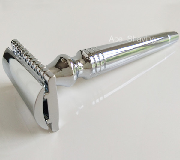 Man Face Beard Safety Razor Metal Handle Stainless Shaving Double Edge 3 Part Shaver