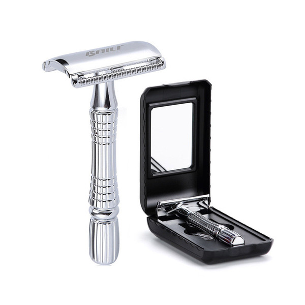 Men's Razor Double Edge Safety Razor Zinc Alloy Safety Razor Classic Razors For Men 1 Handle +1 Blade +1 Case Shaver set