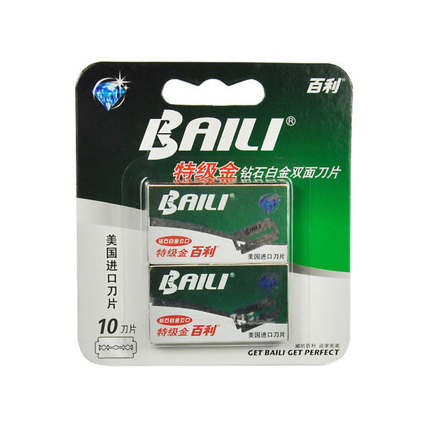 BAILI 10 PCs/lot Safety Razor Blades Double Edge Platinum Super Stainless Blades