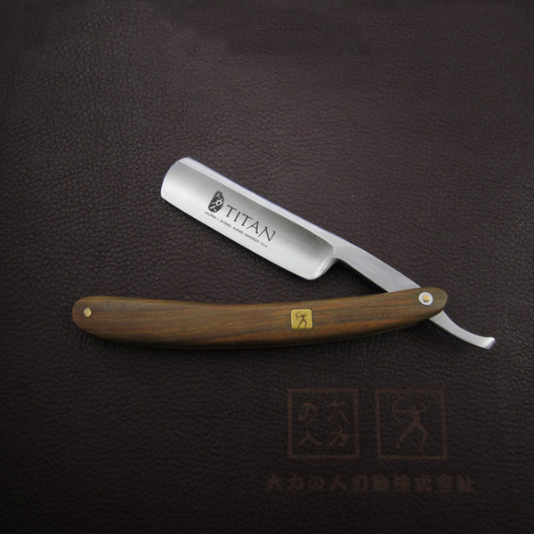 Japan Steel Men Shaver Straight Razor Wood Green Ebony Handle Classic Barber Razor Steel Folding Knife Scheermes Kapper