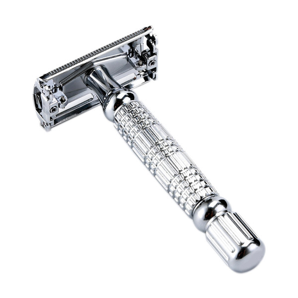 Classic Rotatable Men Shaving Manual Razor Safety Razors Double Edges Shaver Fully Alloy With 1 Blade Free Shipping