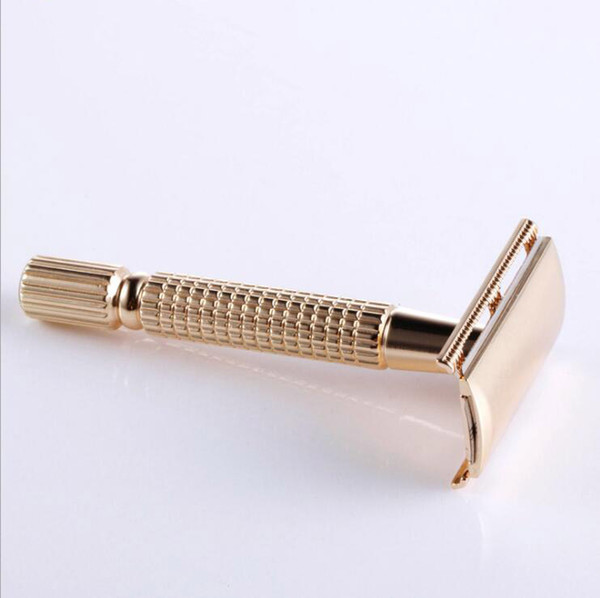 Twist Butterfly Open Classic Double Edge Blade Safety Shaving Razor Shaver Handle Holder +Blade +Mirror Case