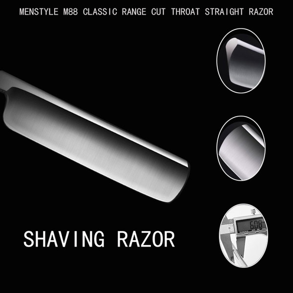 Menstyle Shaving Straight Razor RED Wood Handle Classic Barber Razors Stainless Steel Blade Manual Shaver