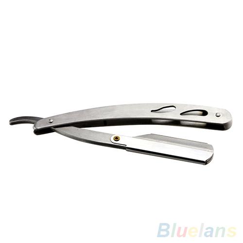 Straight Barber Edge Steel Razors Folding Shaving Knife 2MVR