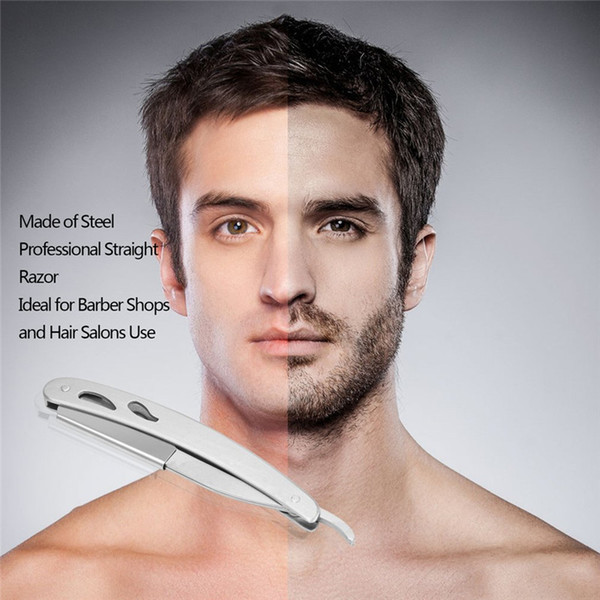 Men Straight Barber Edge Steel Razors Folding Shaving Knife Hair Removal Tools for Men free DHL