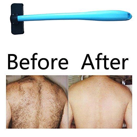 Men Manual Back Hair Shaver Blade Trimmer Do-it-yourself Whole Body Leg Back Hair Razor Long Handle Big Blade Hair Removal Razor