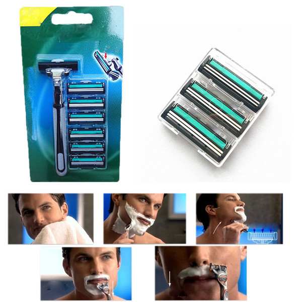 Mens Razor Blades Double Layer Shaving razors Blade Manual Face Shaving High Quality Imported Stainless Beard Shaver Blade